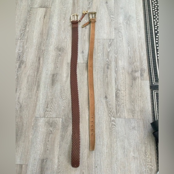 Two vintage Michael KORS leather belts. Minor cosmetic flaws can be seen in pics - Picture 1 of 5